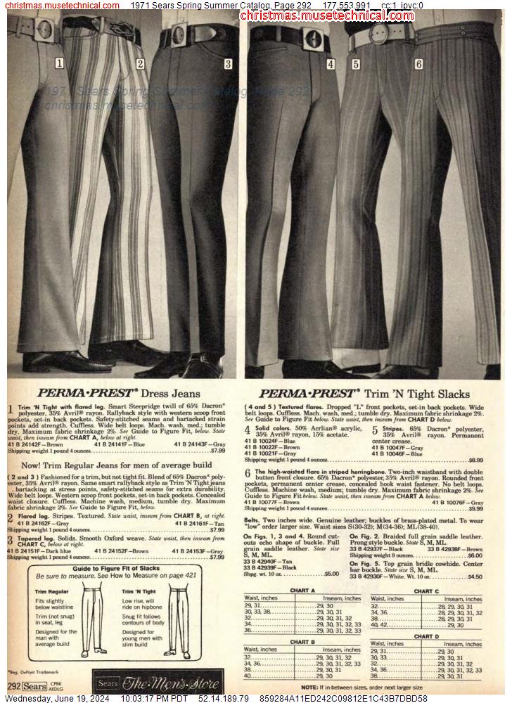 1971 Sears Spring Summer Catalog, Page 292