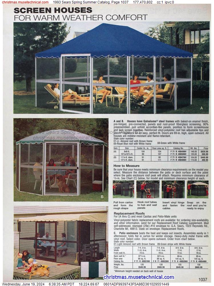 1993 Sears Spring Summer Catalog, Page 1037