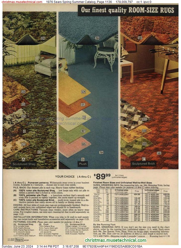 1976 Sears Spring Summer Catalog, Page 1136