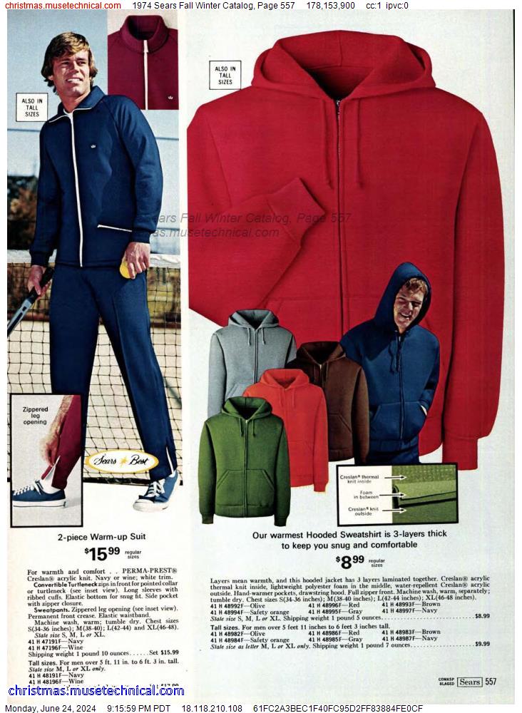 1974 Sears Fall Winter Catalog, Page 557