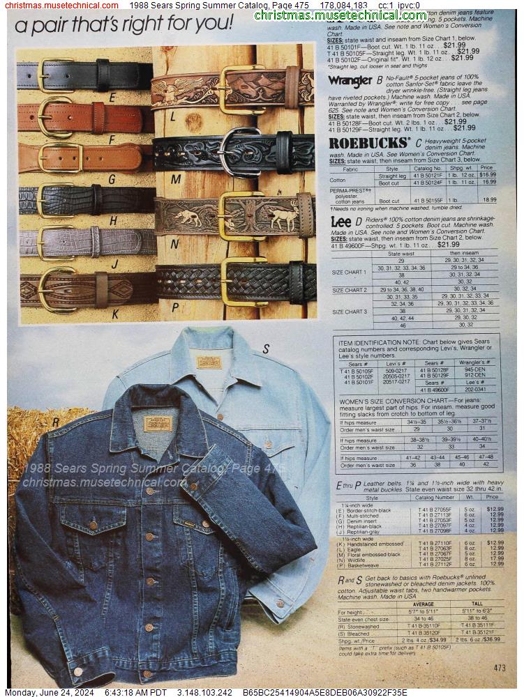 1988 Sears Spring Summer Catalog, Page 475