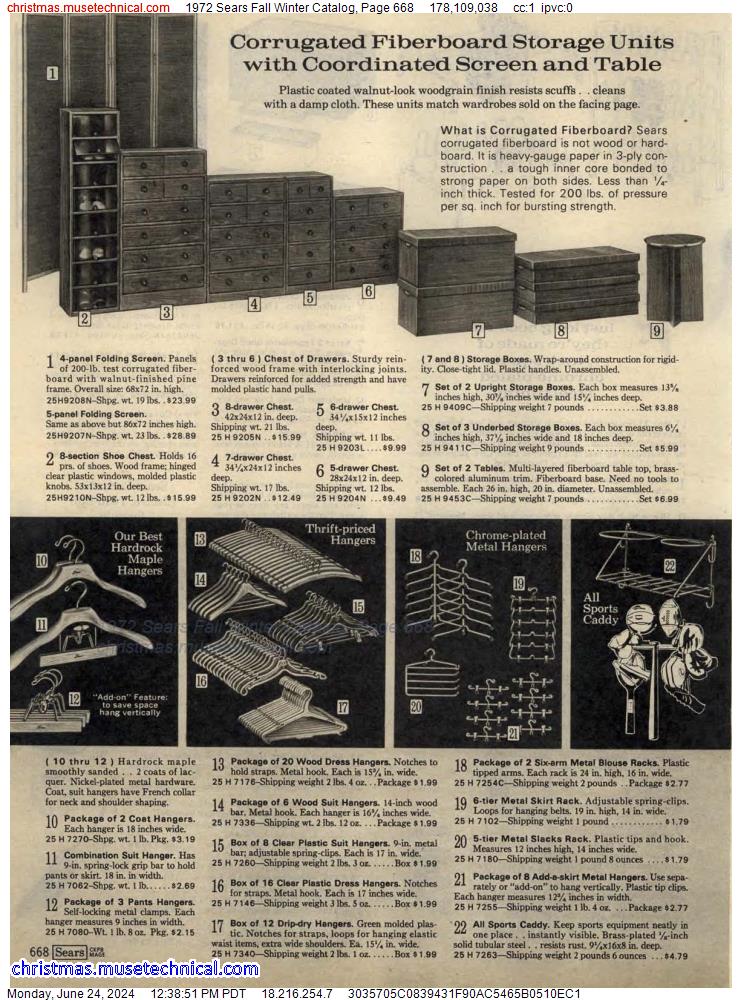 1972 Sears Fall Winter Catalog, Page 668
