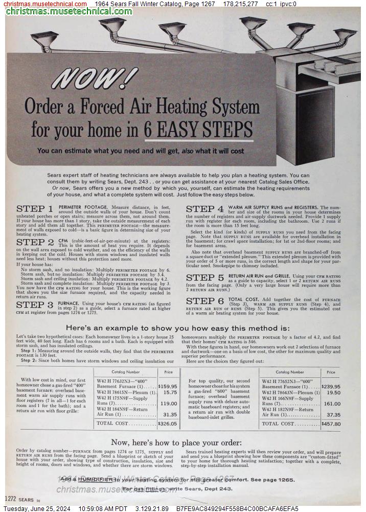 1964 Sears Fall Winter Catalog, Page 1267