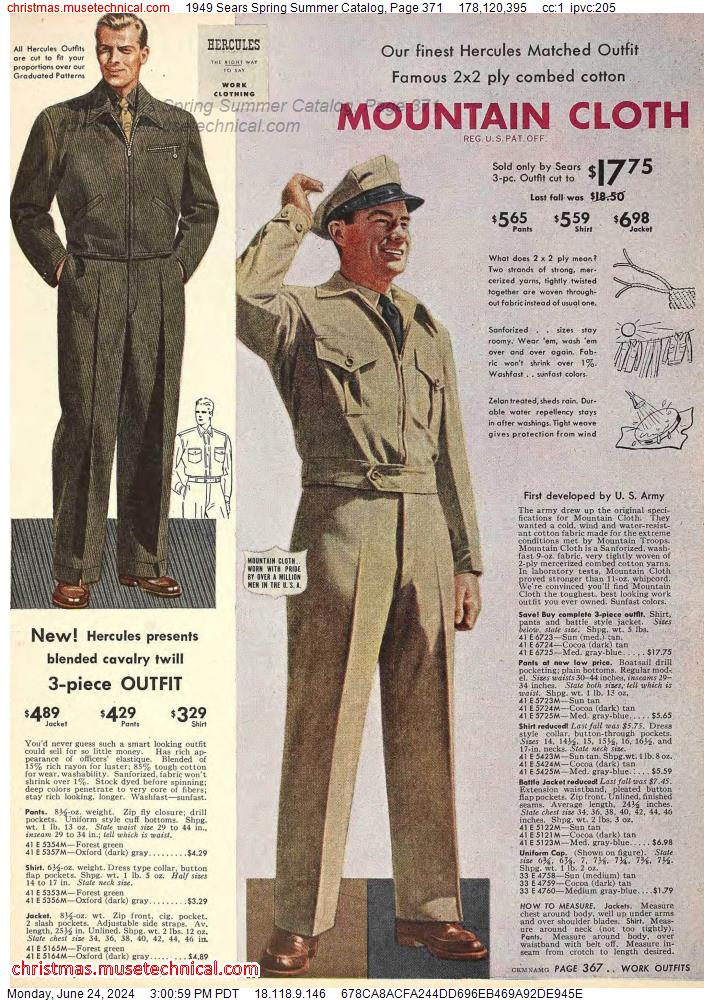 1949 Sears Spring Summer Catalog, Page 371