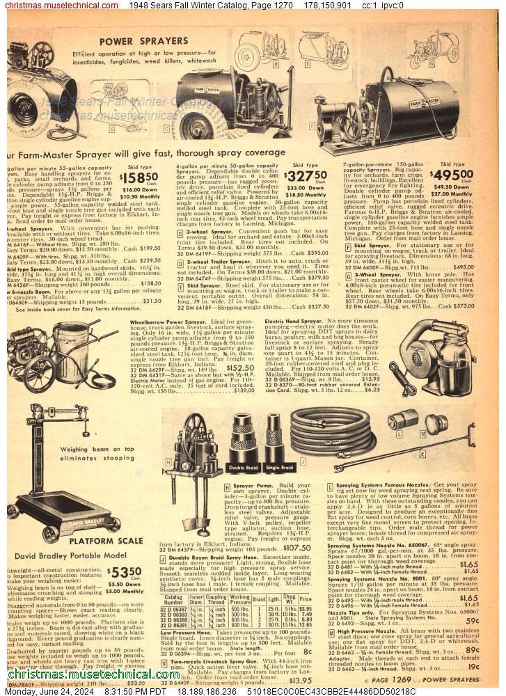 1948 Sears Fall Winter Catalog, Page 1270