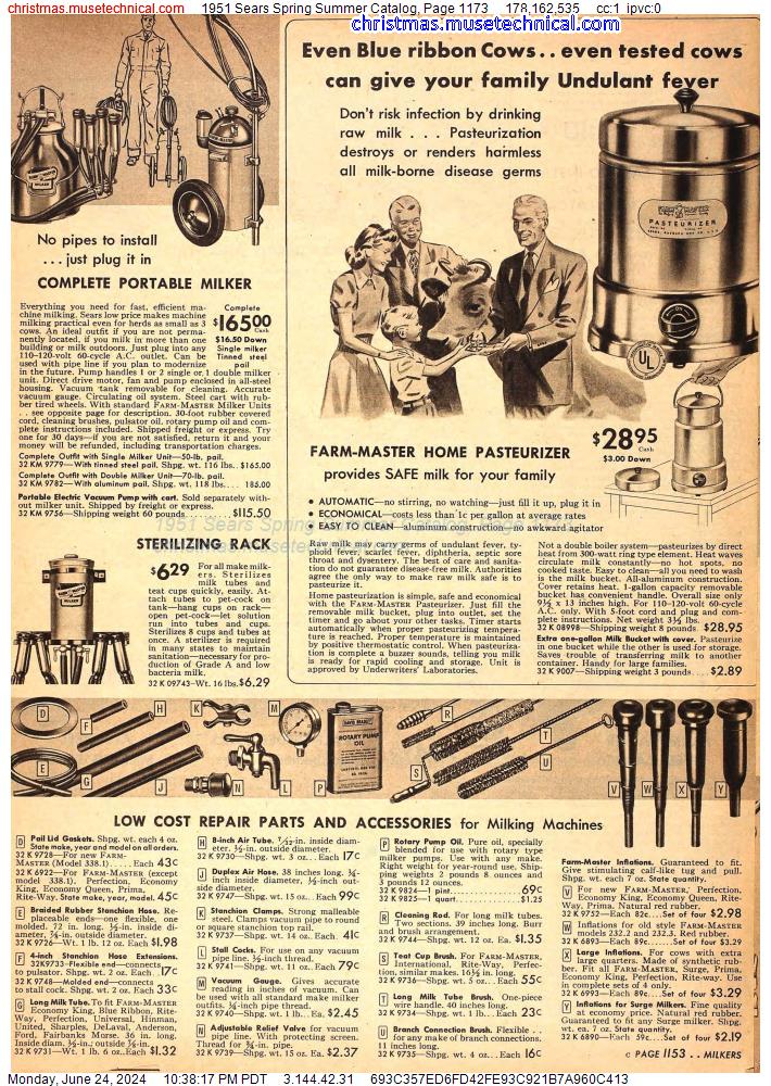 1951 Sears Spring Summer Catalog, Page 1173