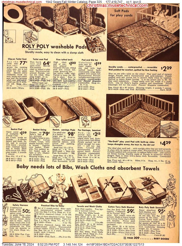 1942 Sears Fall Winter Catalog, Page 325