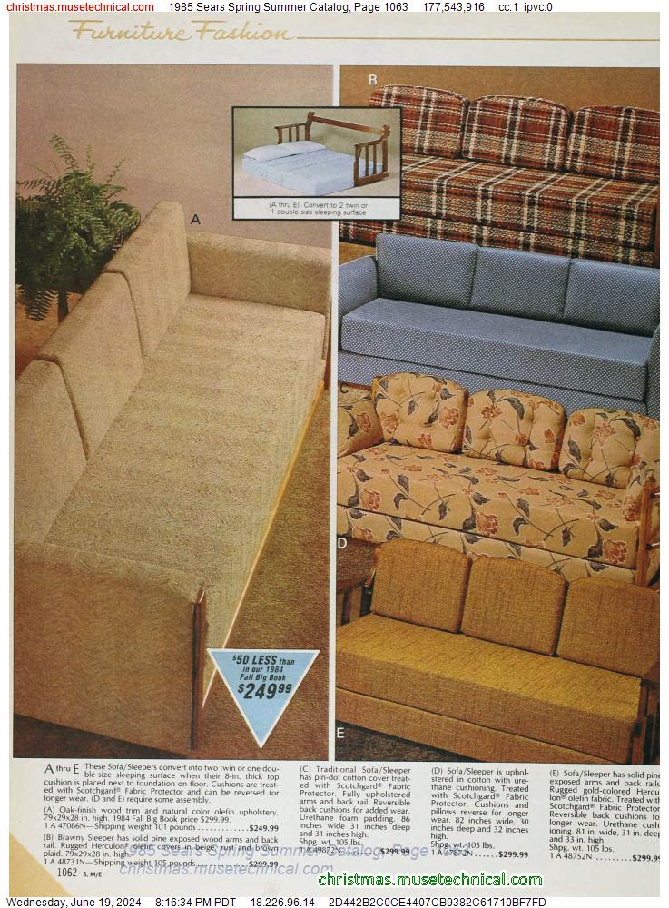 1985 Sears Spring Summer Catalog, Page 1063