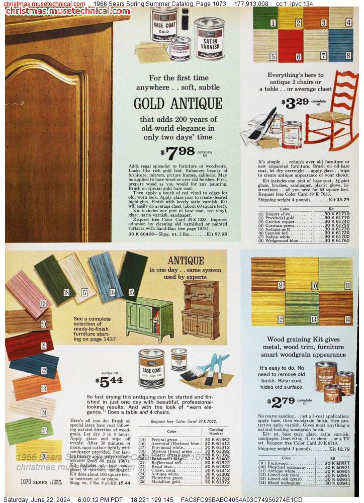 1966 Sears Spring Summer Catalog, Page 1073