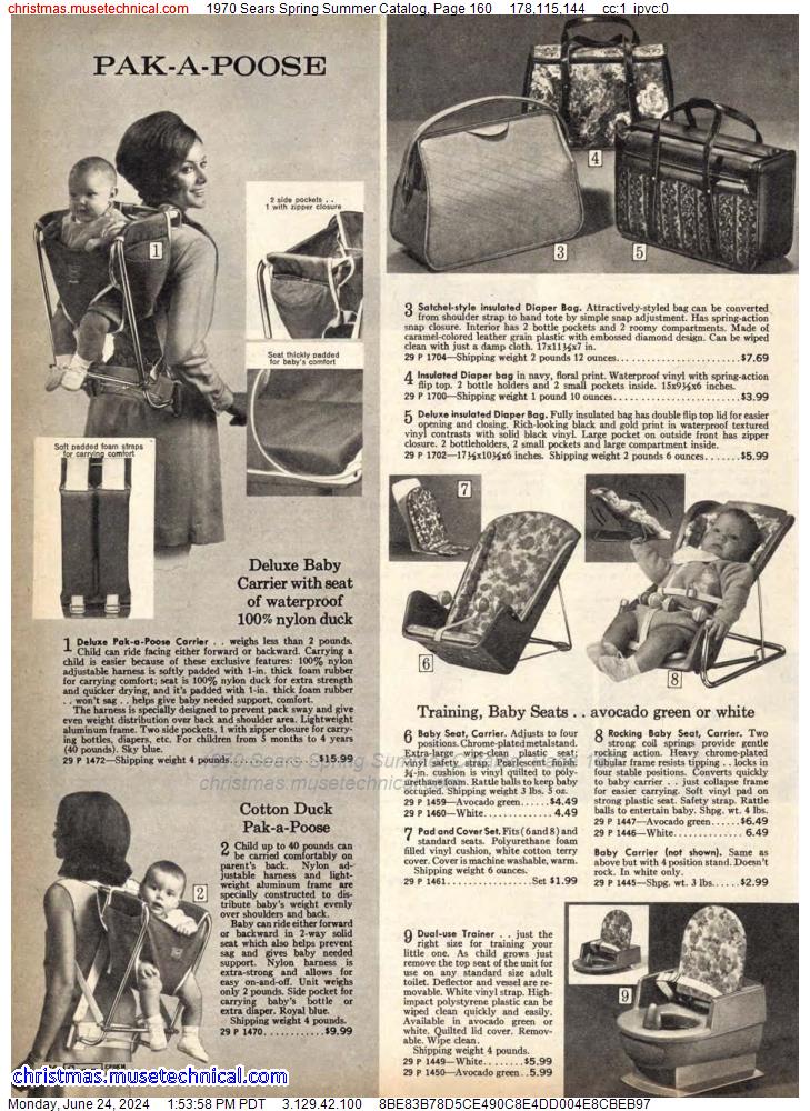 1970 Sears Spring Summer Catalog, Page 160