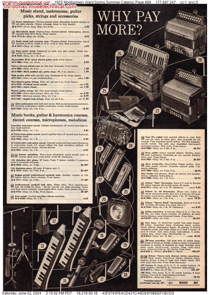 1972 Montgomery Ward Spring Summer Catalog, Page 869