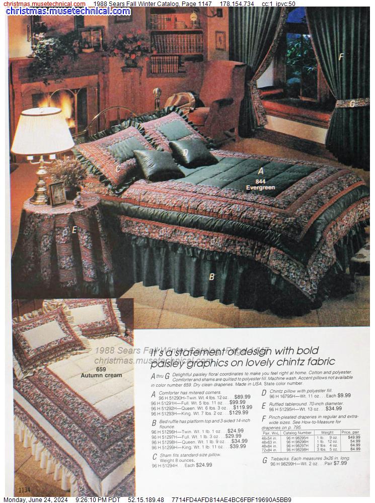 1988 Sears Fall Winter Catalog, Page 1147