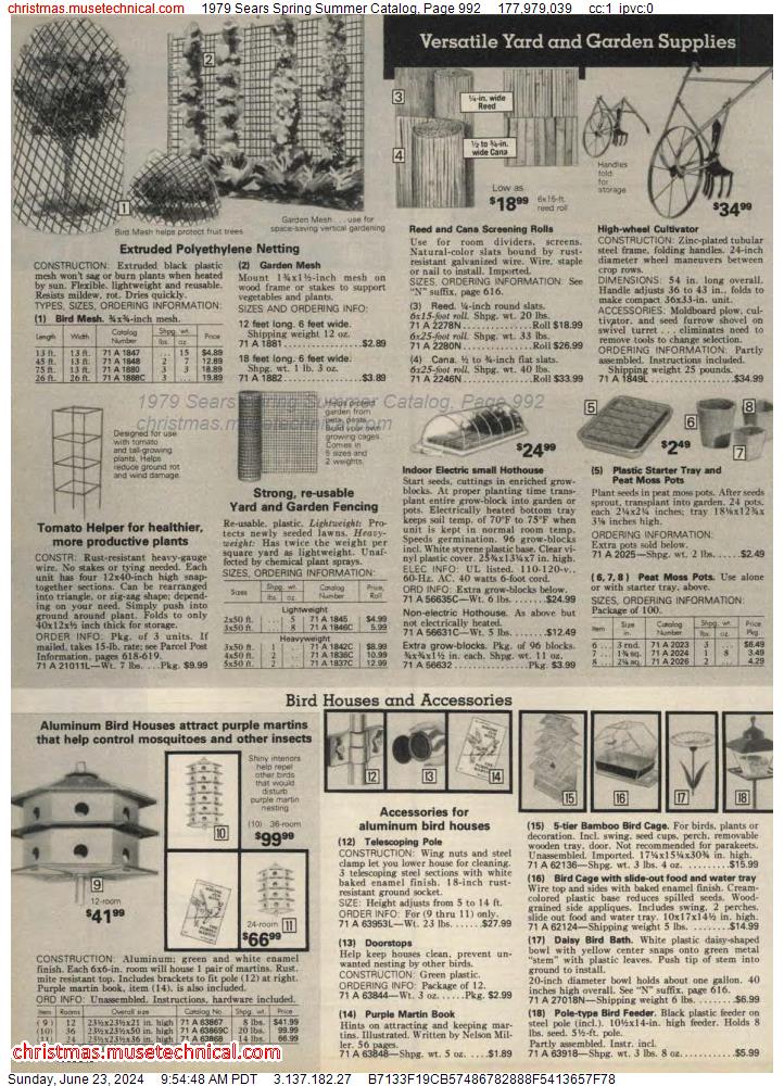 1979 Sears Spring Summer Catalog, Page 992