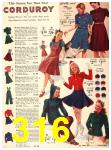 1940 Sears Fall Winter Catalog, Page 316