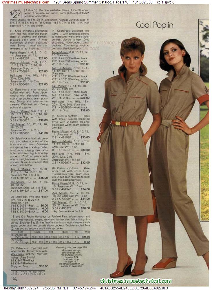 1984 Sears Spring Summer Catalog, Page 176