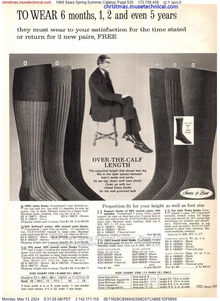 1969 Sears Spring Summer Catalog, Page 535