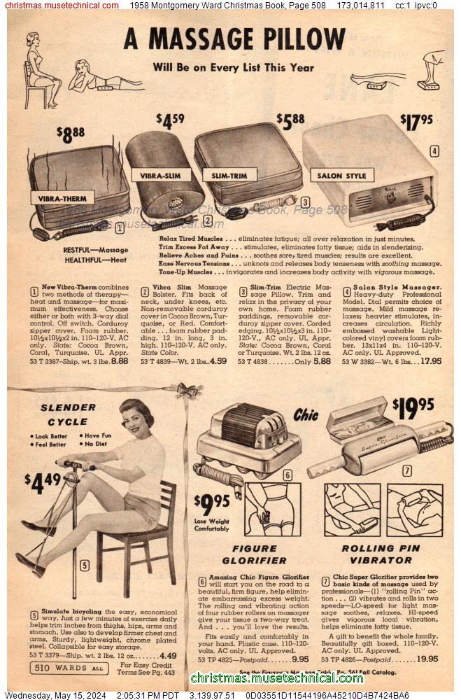 1958 Montgomery Ward Christmas Book, Page 508