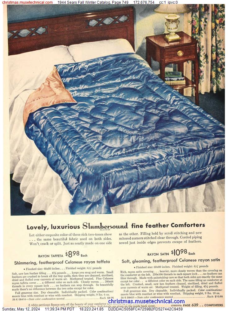 1944 Sears Fall Winter Catalog, Page 749