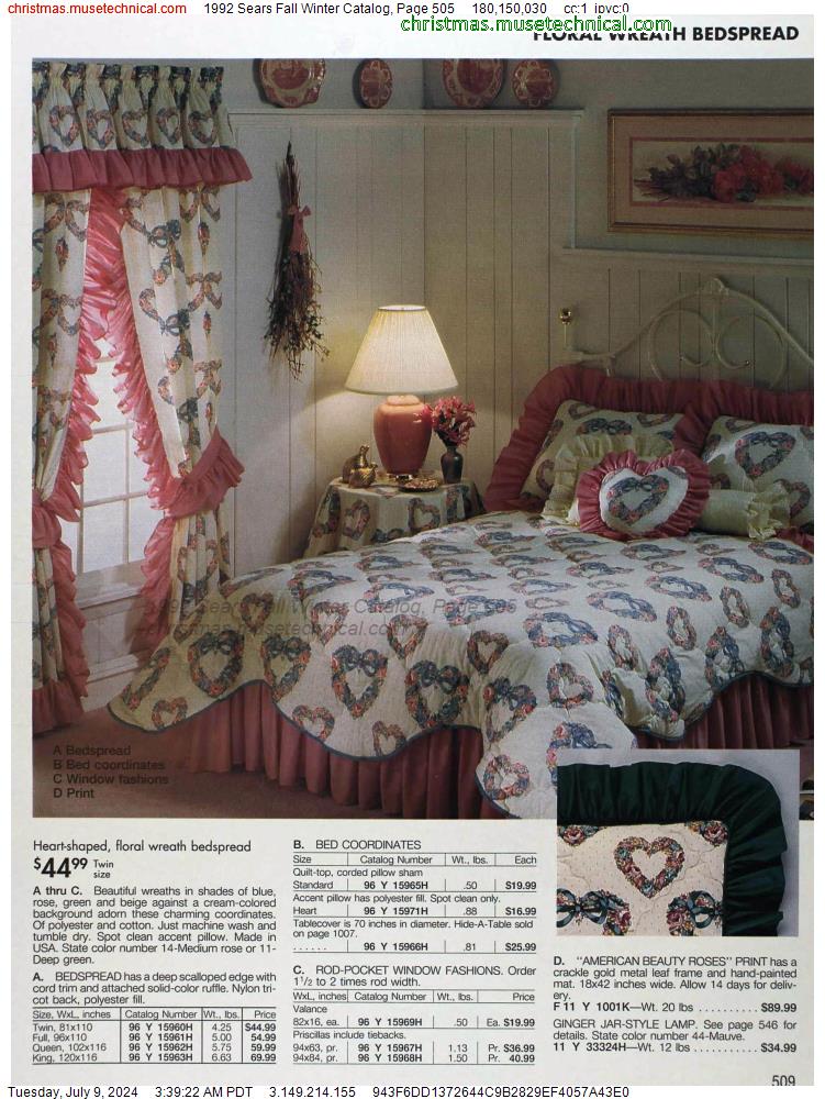 1992 Sears Fall Winter Catalog, Page 505