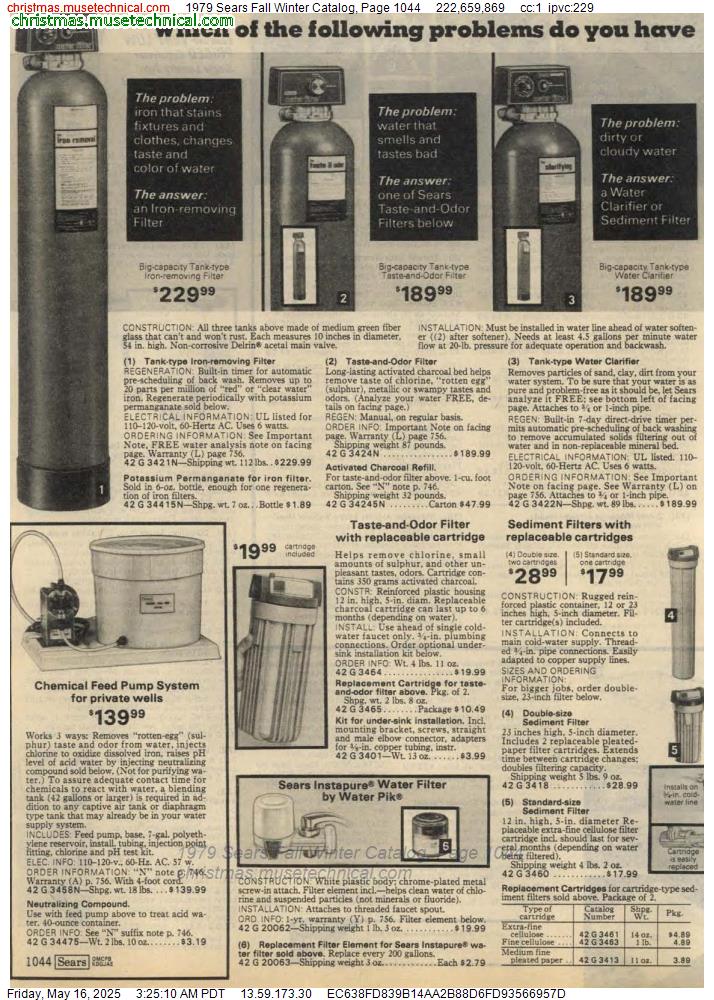 1979 Sears Fall Winter Catalog, Page 1044