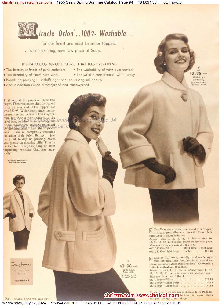 1955 Sears Spring Summer Catalog, Page 94