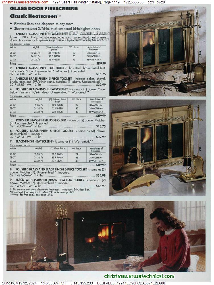 1991 Sears Fall Winter Catalog, Page 1119