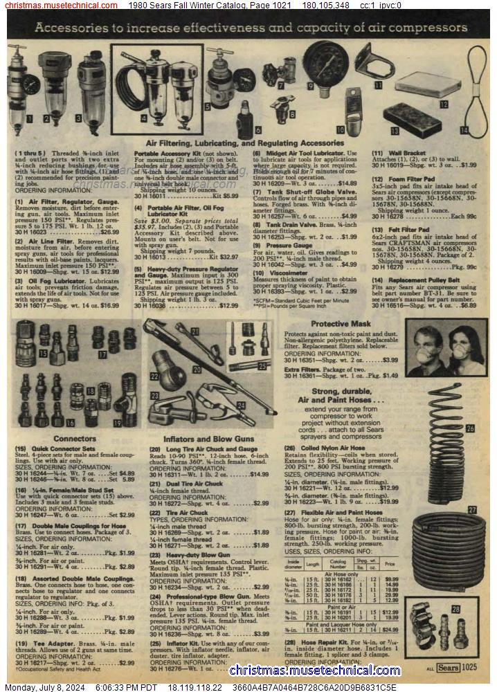 1980 Sears Fall Winter Catalog, Page 1021