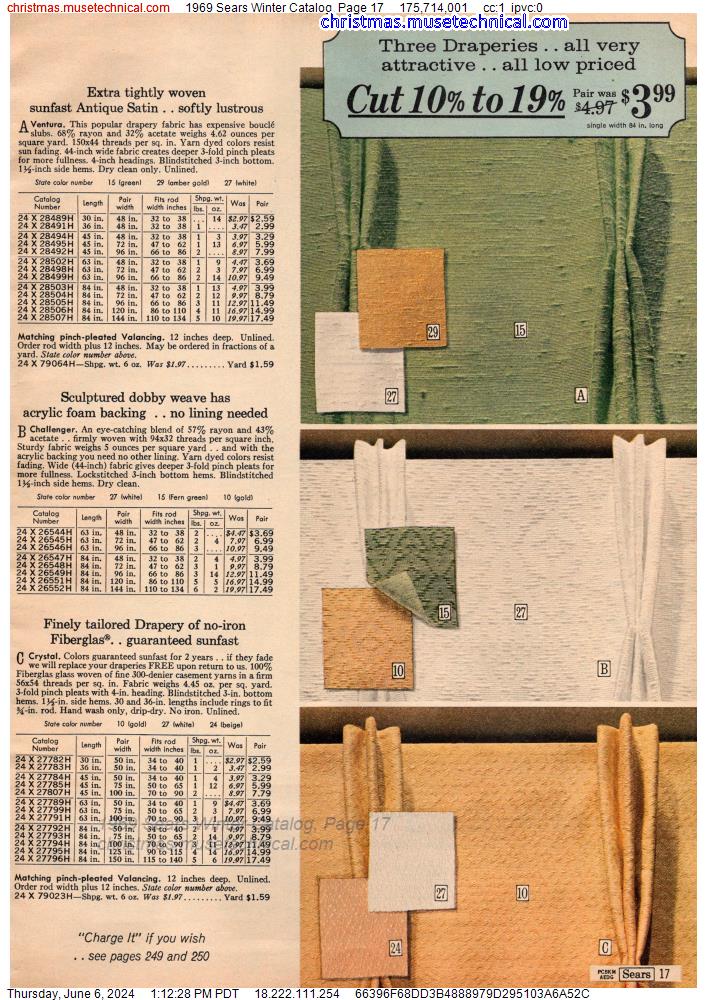 1969 Sears Winter Catalog, Page 17