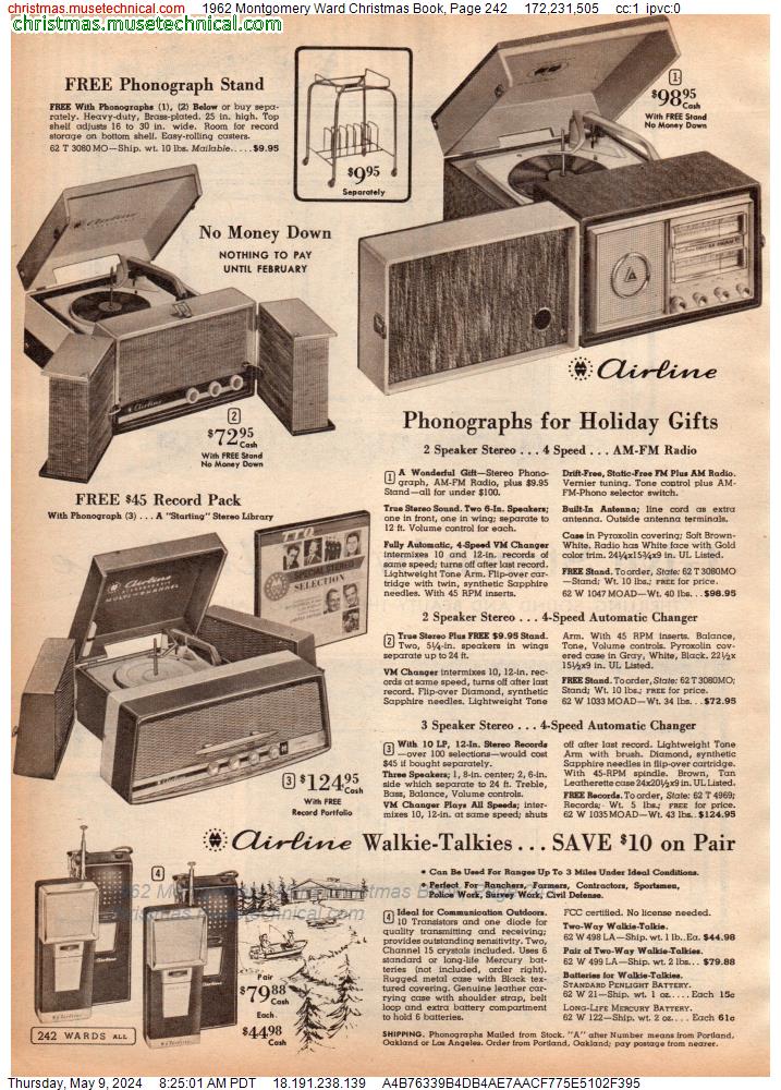 1962 Montgomery Ward Christmas Book, Page 242