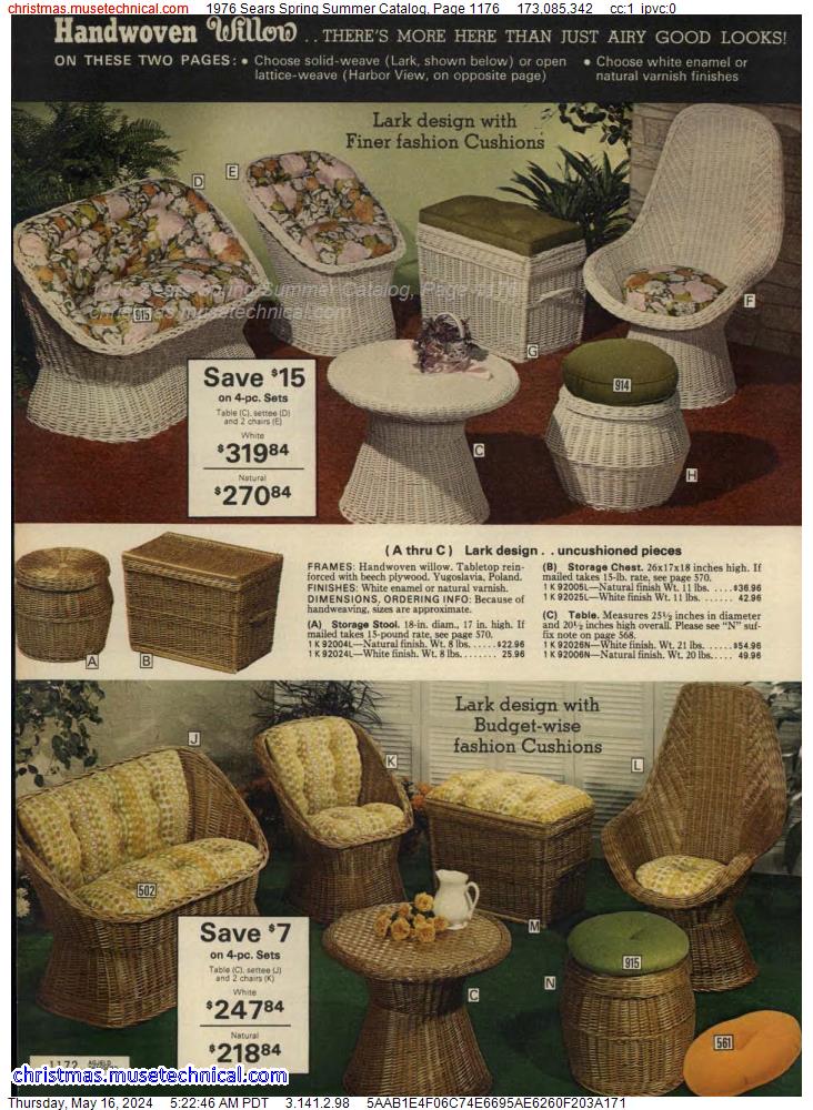 1976 Sears Spring Summer Catalog, Page 1176