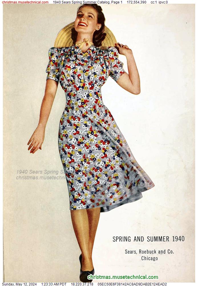 1940 Sears Spring Summer Catalog, Page 1