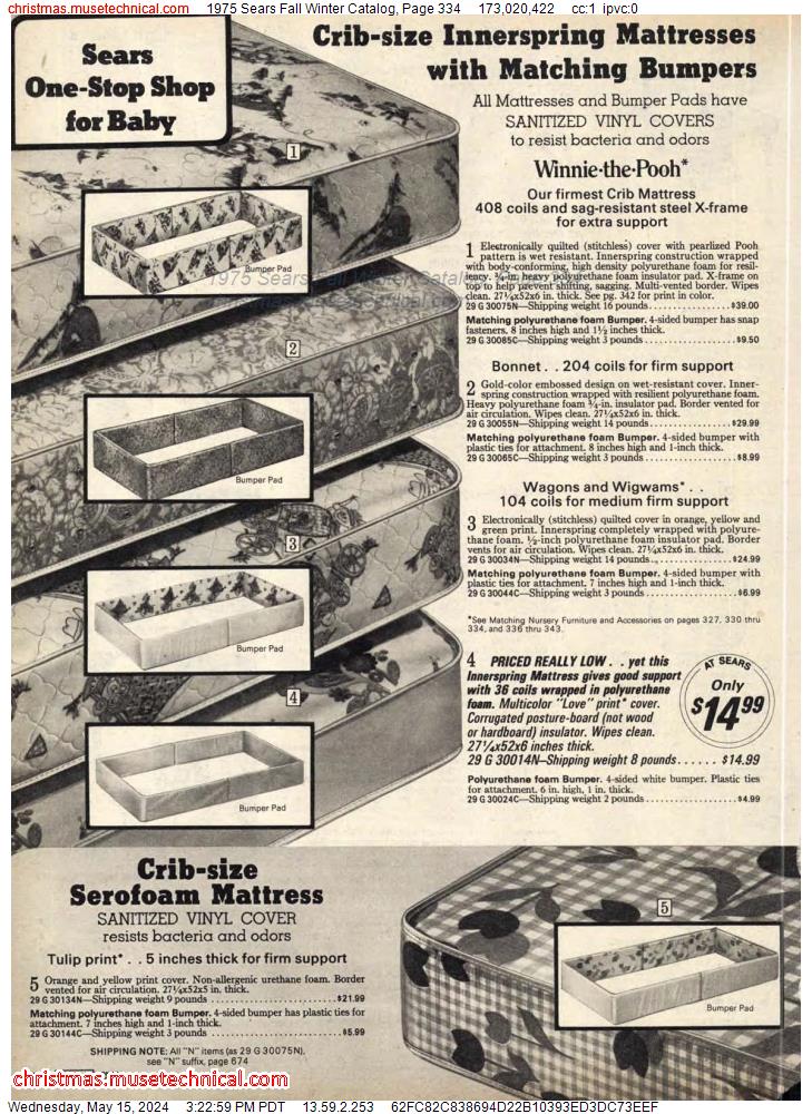 1975 Sears Fall Winter Catalog, Page 334
