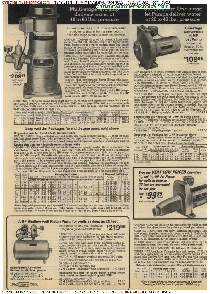 1979 Sears Fall Winter Catalog, Page 1052