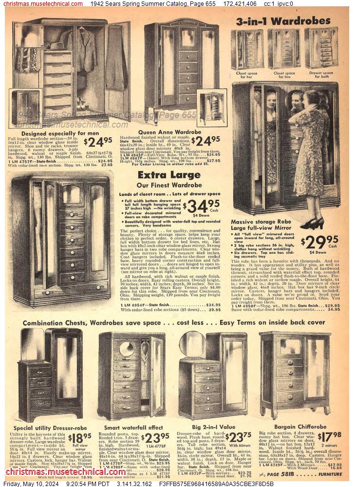 1942 Sears Spring Summer Catalog, Page 655