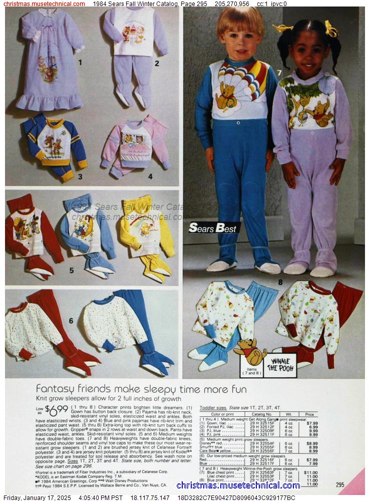 1984 Sears Fall Winter Catalog, Page 295