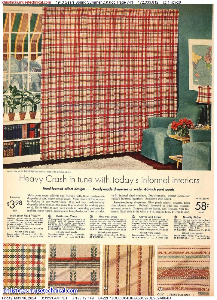 1943 Sears Spring Summer Catalog, Page 741