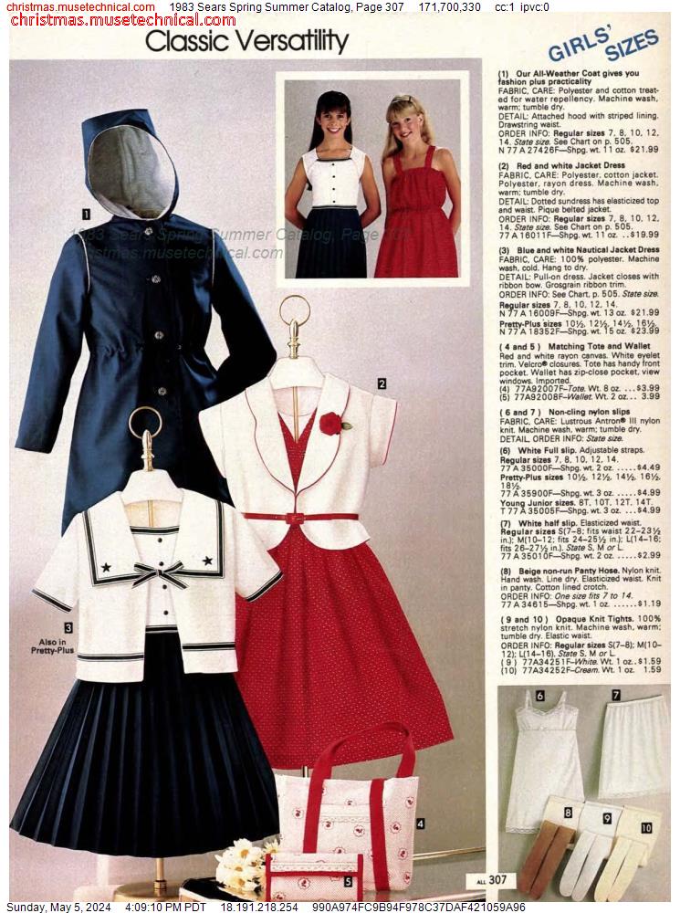 1983 Sears Spring Summer Catalog, Page 307