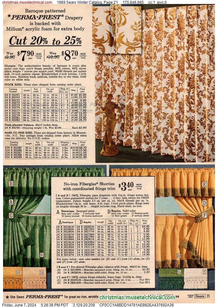 1969 Sears Winter Catalog, Page 21