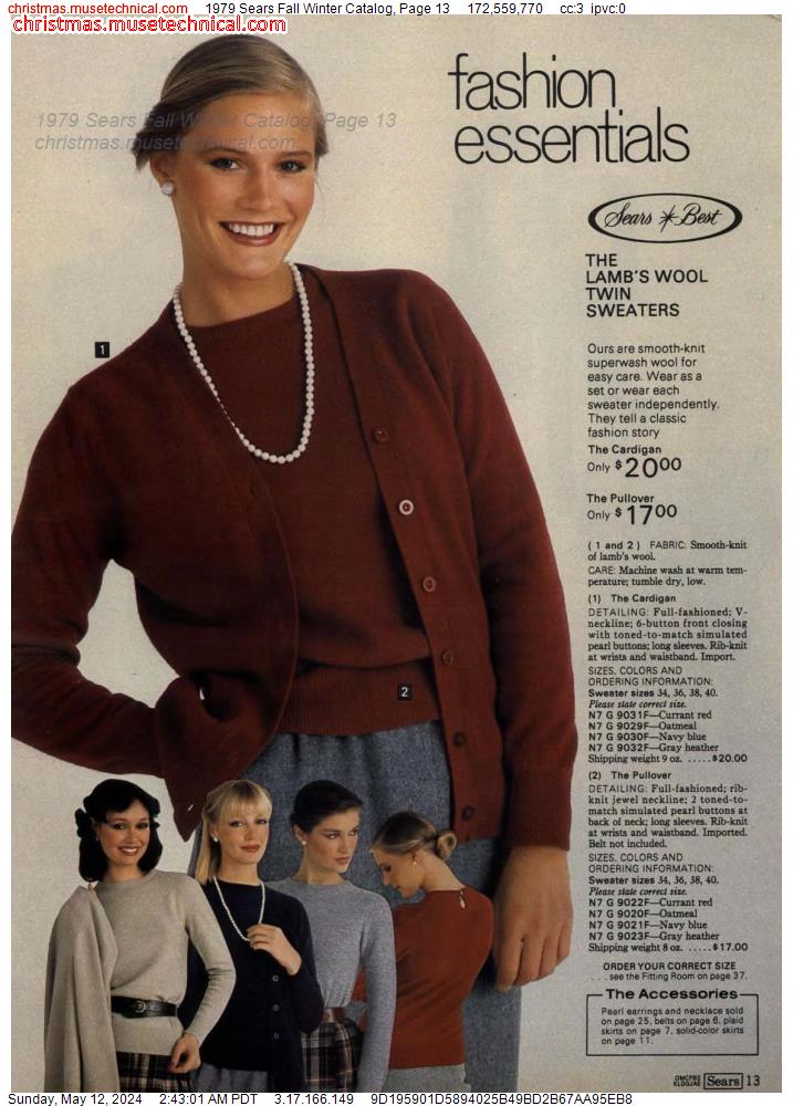 1979 Sears Fall Winter Catalog, Page 13