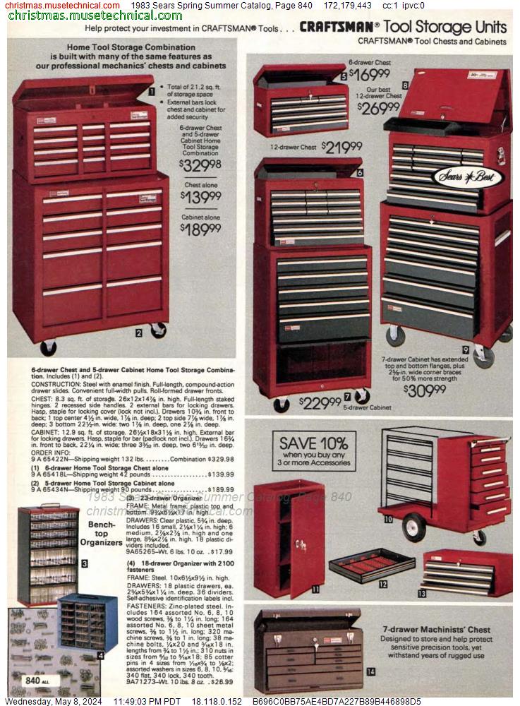 1983 Sears Spring Summer Catalog, Page 840