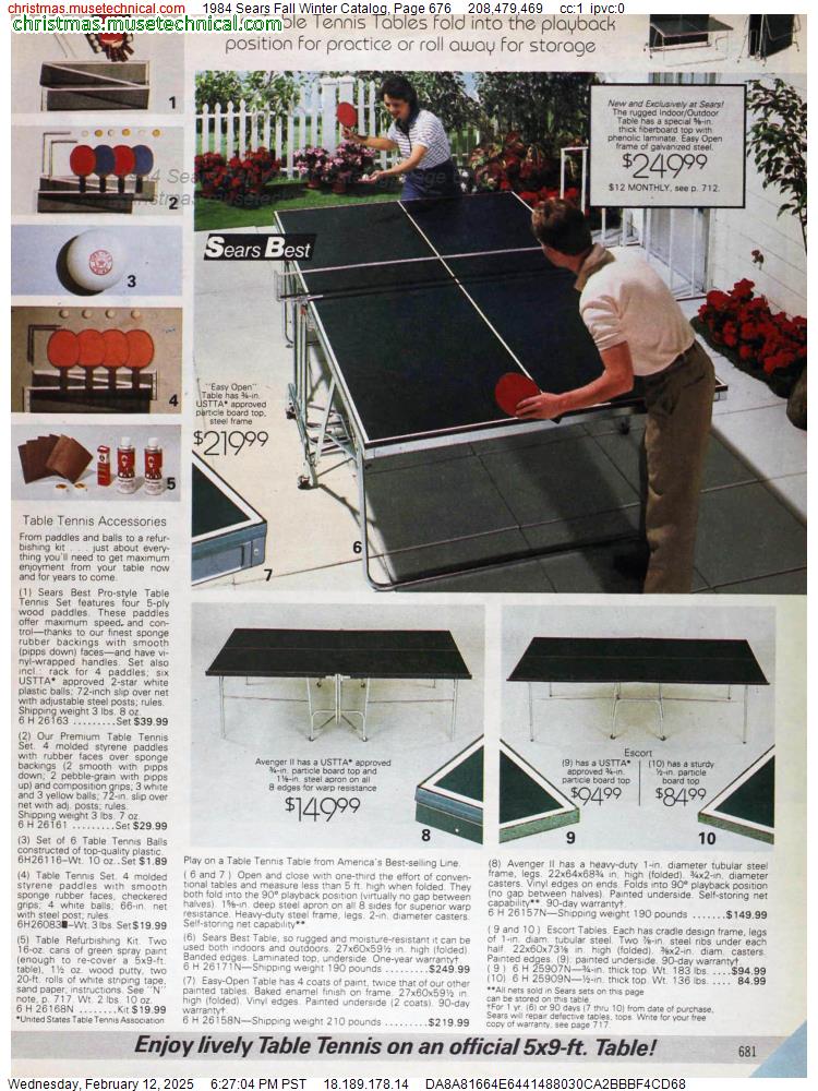 1984 Sears Fall Winter Catalog, Page 676