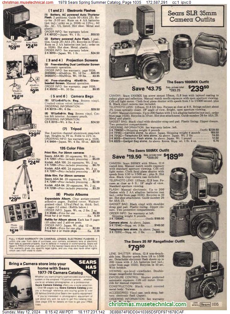 1978 Sears Spring Summer Catalog, Page 1035