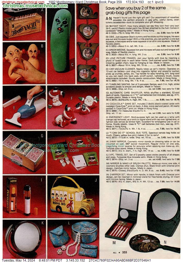 1982 Montgomery Ward Christmas Book, Page 359