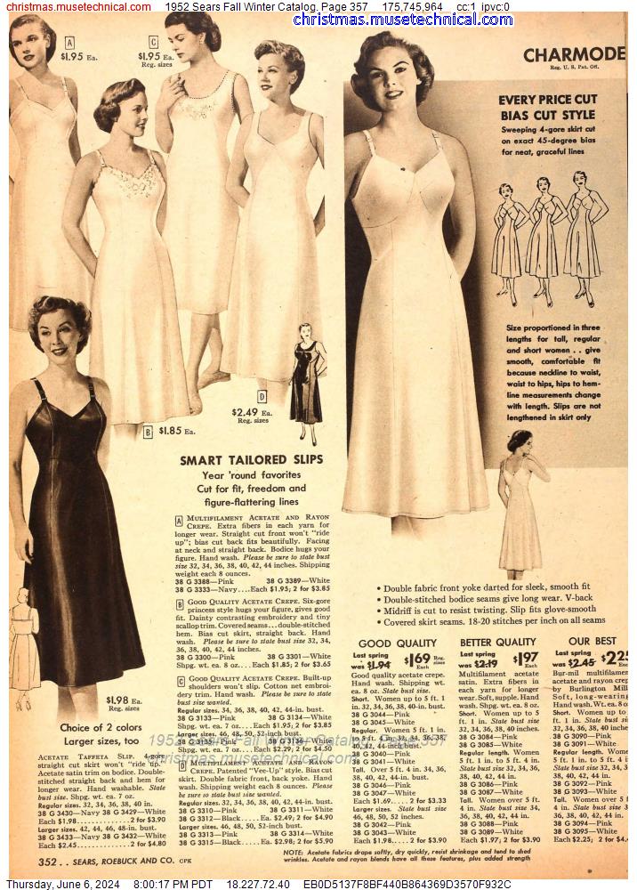 1952 Sears Fall Winter Catalog, Page 357