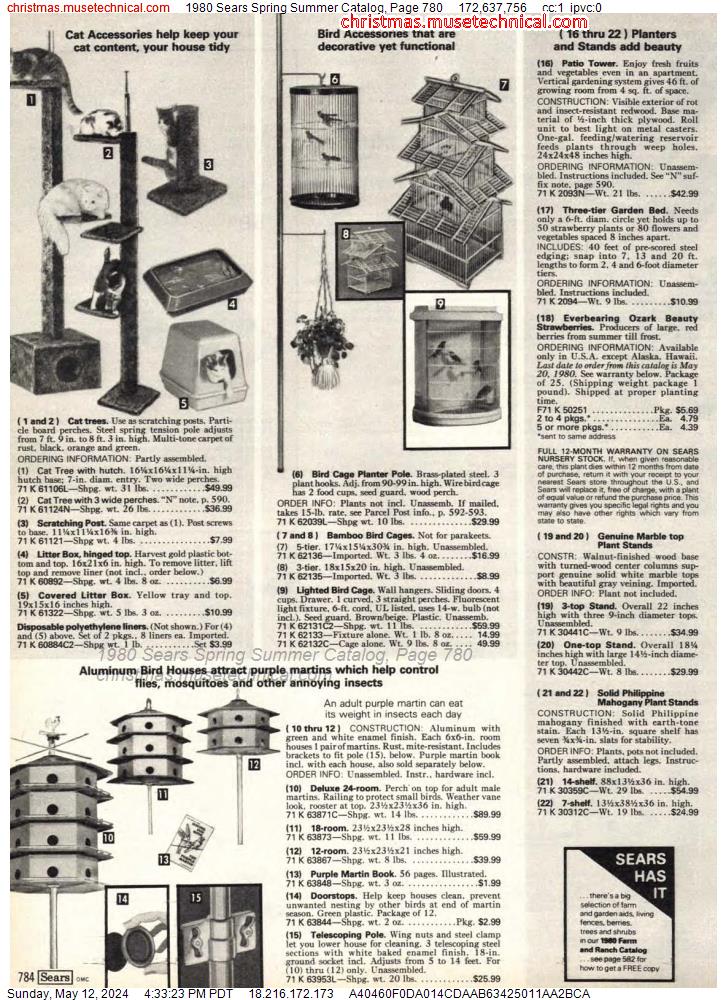 1980 Sears Spring Summer Catalog, Page 780