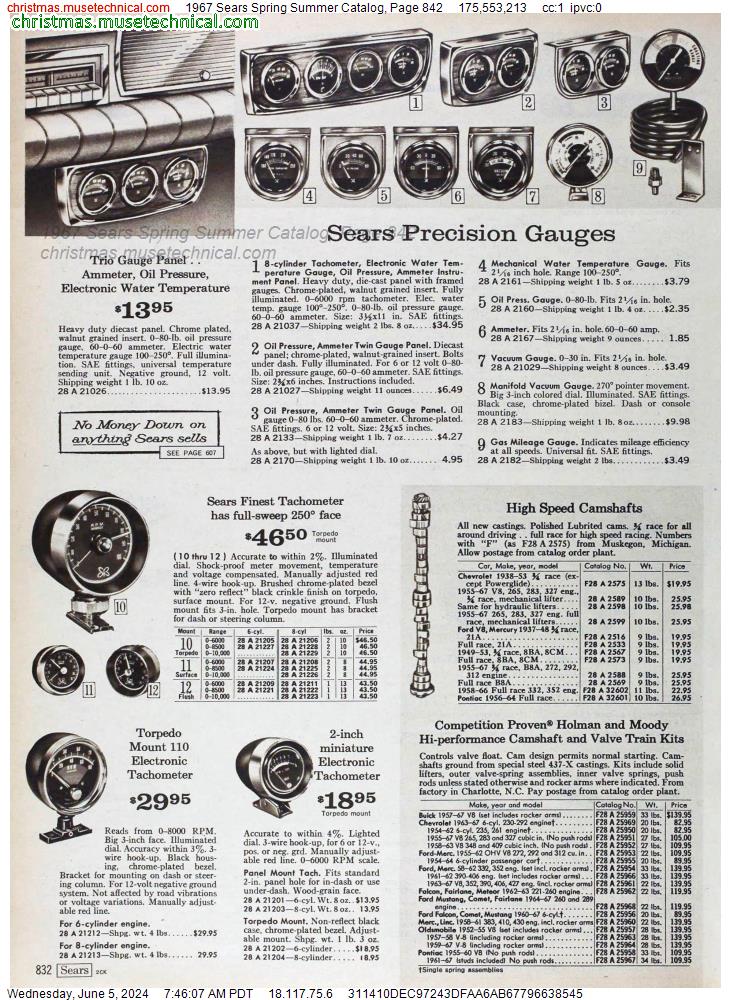 1967 Sears Spring Summer Catalog, Page 842