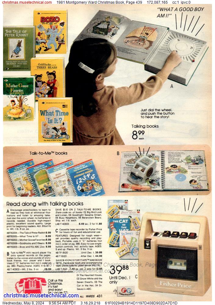 1981 Montgomery Ward Christmas Book, Page 439