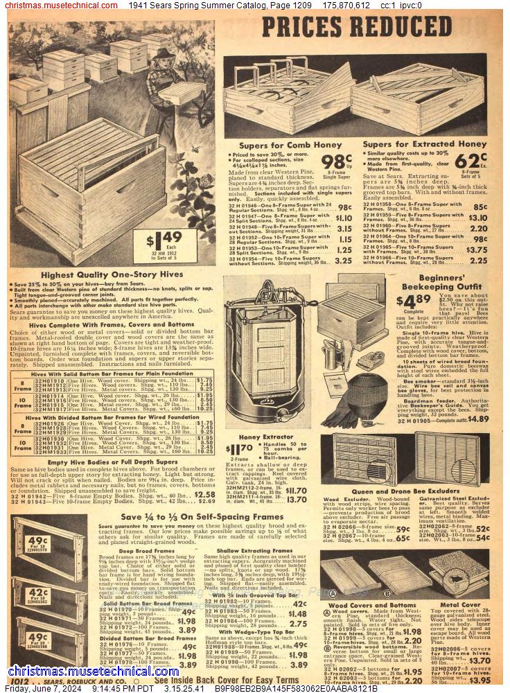 1941 Sears Spring Summer Catalog, Page 1209