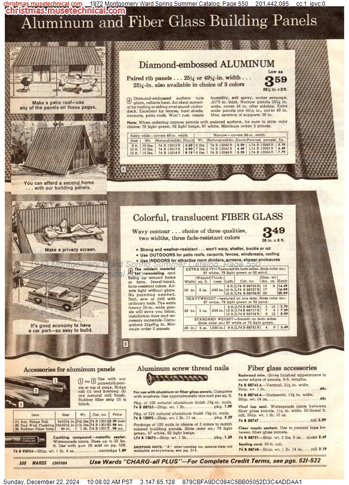 1972 Montgomery Ward Spring Summer Catalog, Page 550