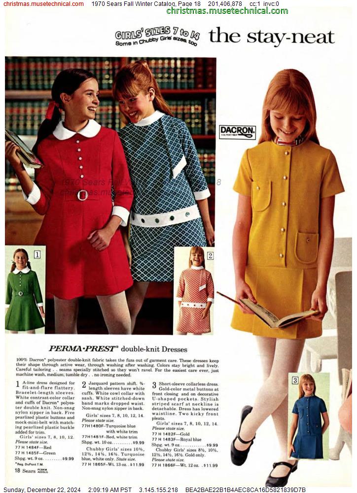 1970 Sears Fall Winter Catalog, Page 18